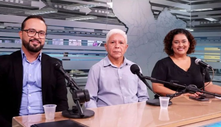 journalist Haynna Hálex, Luiz Assunção, Manager of Family Farming, and Fábio Arruda, Manager of Infrastructure, both from the Grupo BBF