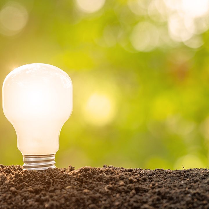 Image of a Lamp Lit on the ground